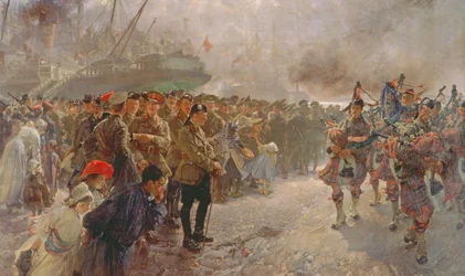 Sbarco della prima divisione canadese a St. Nazaire, 1915